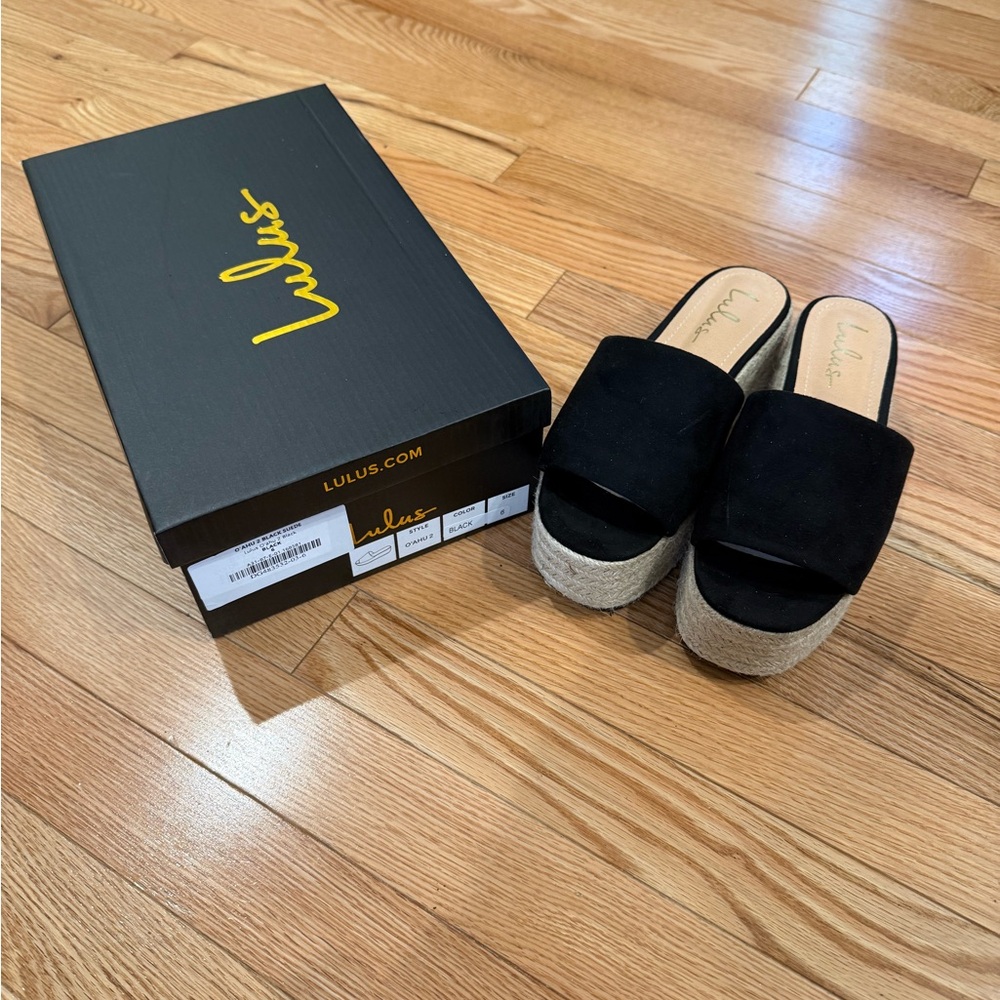 Lulus Black Platform Sandals